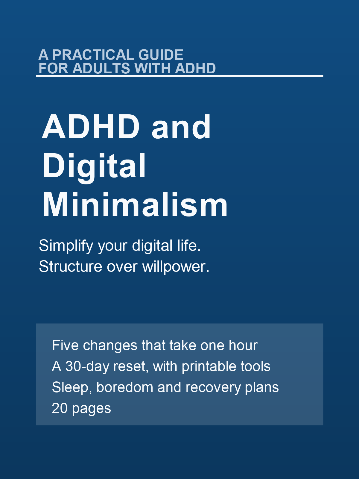 Cover of ADHD and Digital Minimalism: Simplify Your Digital Life