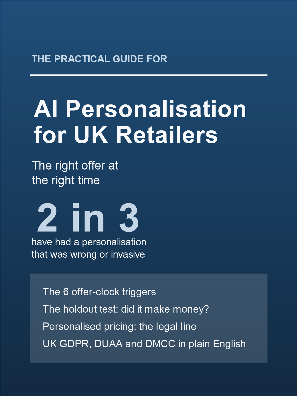 Cover of AI Personalisation for UK Retailers: The Right Offer at the Right Time