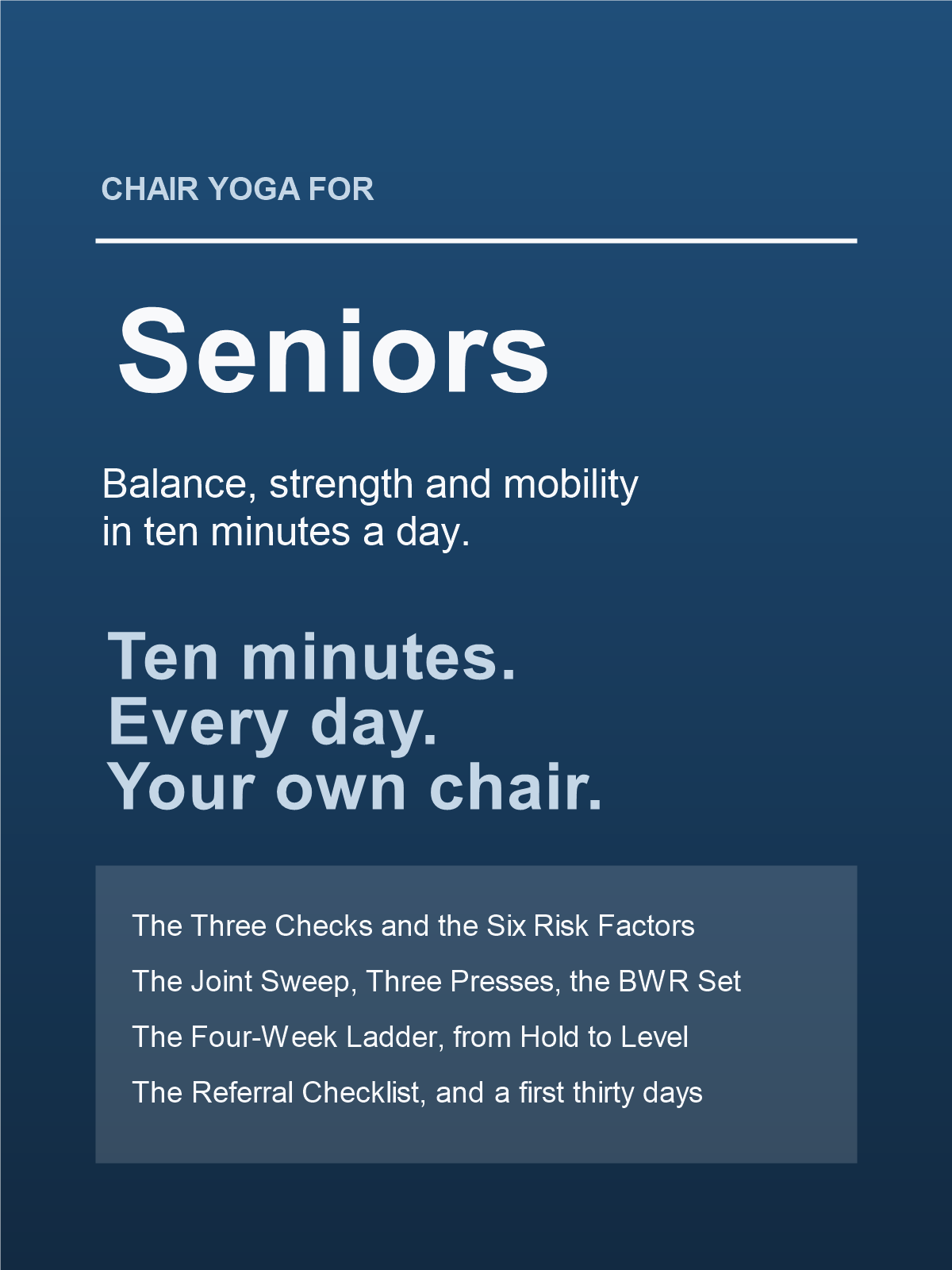 Cover of Chair Yoga for Seniors: Balance, Strength, and Mobility in 10 Minutes a Day