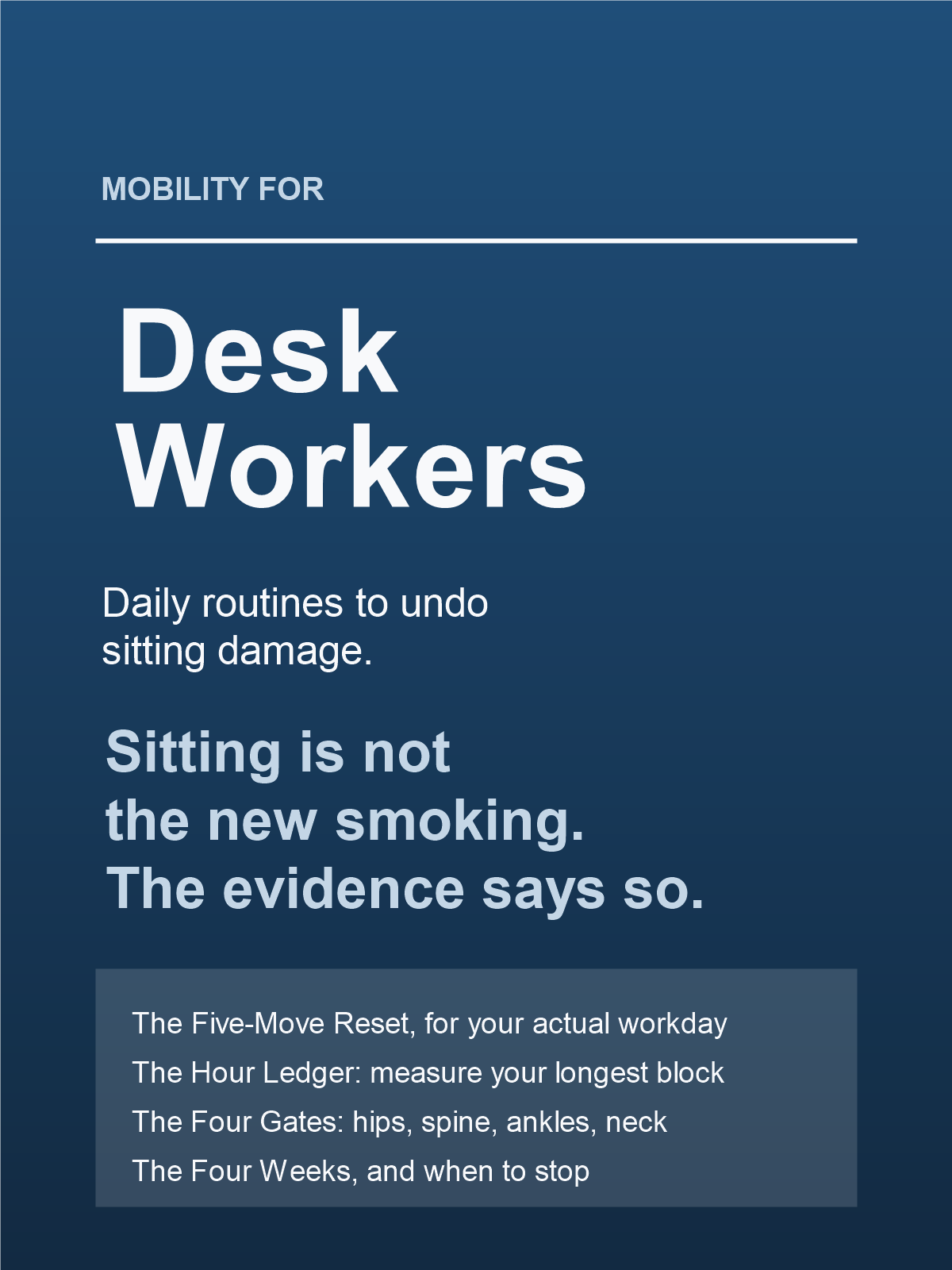 Cover of Mobility for Desk Workers: Daily Routines to Undo Sitting Damage