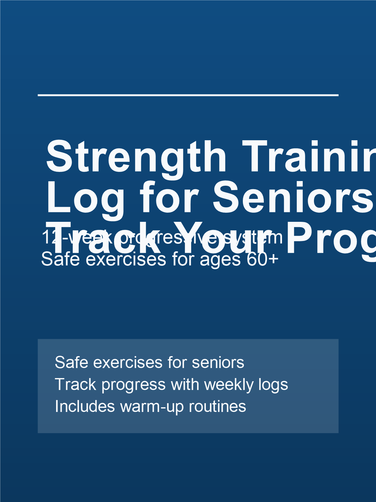 Cover of Strength Training Log for Seniors
