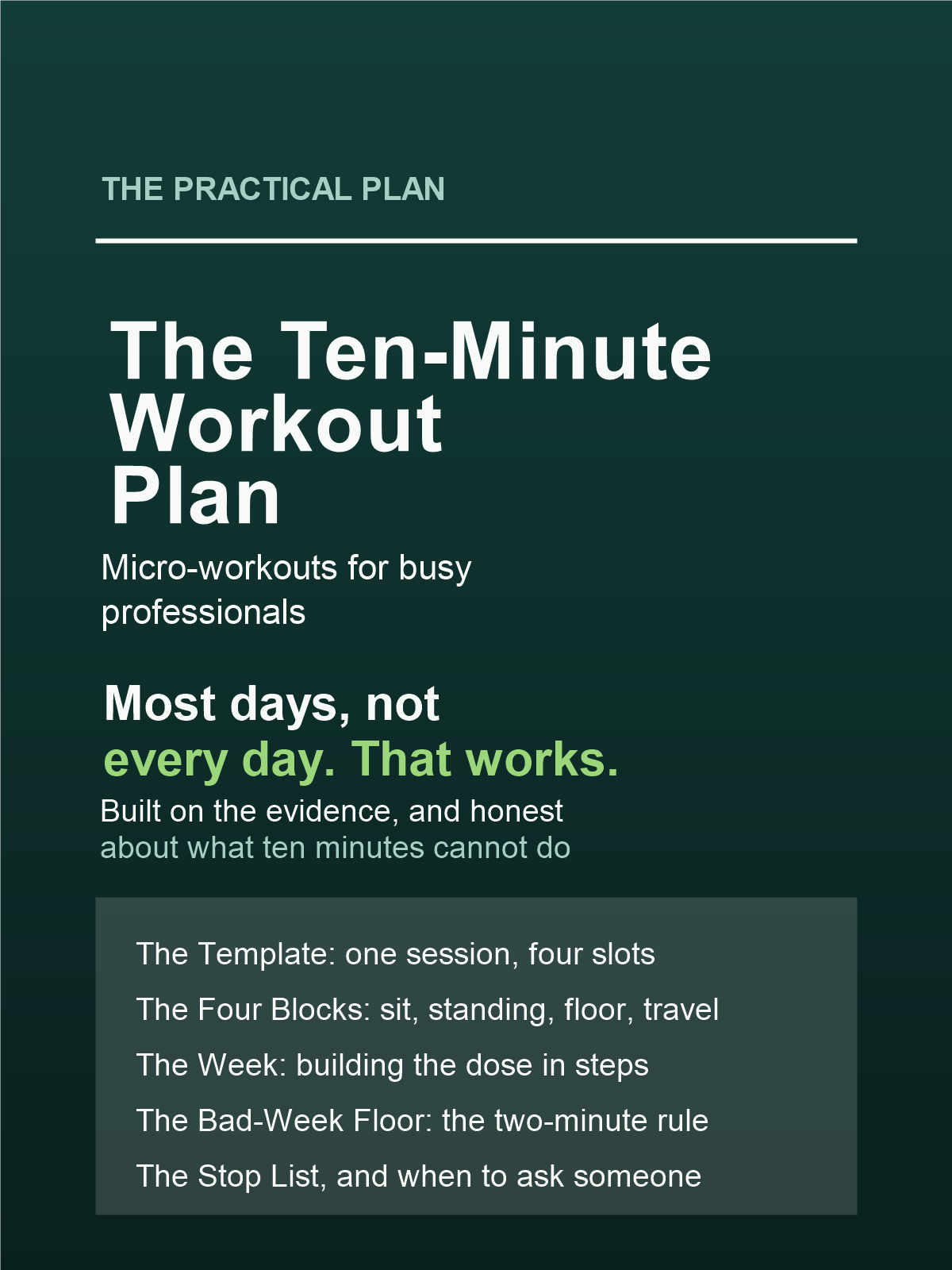 Cover of The 10-Minute Workout Plan: Micro-Workouts for Busy Professionals