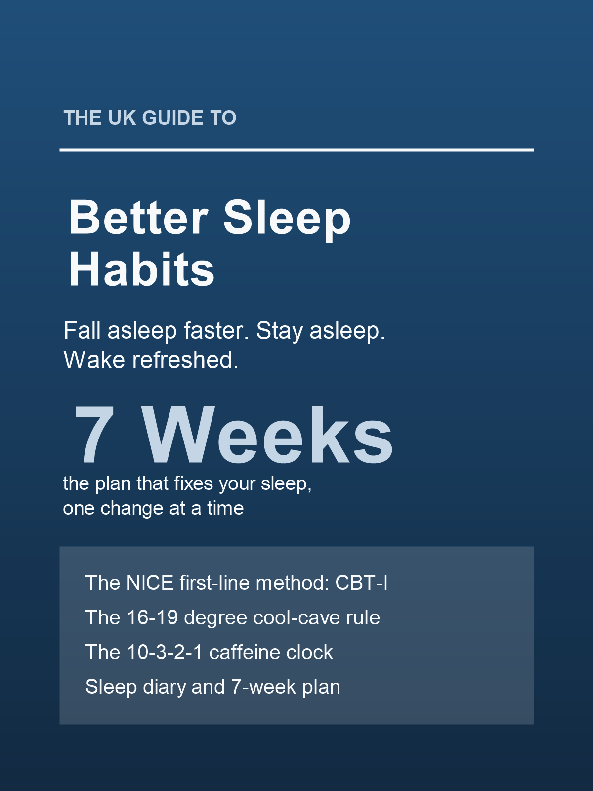 Cover of The UK Guide to Better Sleep Habits: Fall Asleep Faster, Stay Asleep, and Wake Refreshed