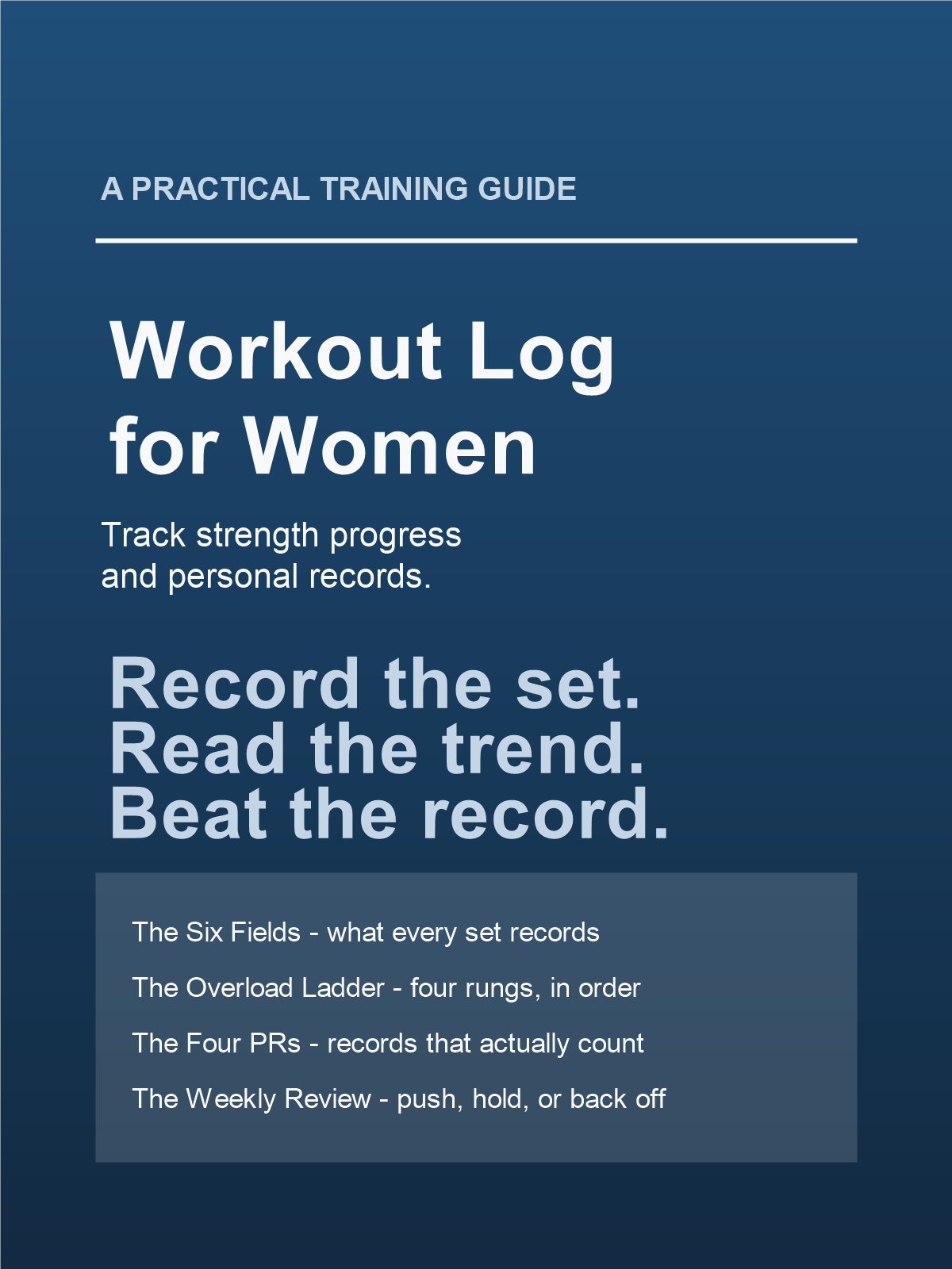Cover of Workout Log for Women: Track Strength Progress and PRs